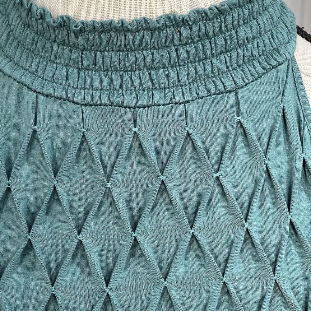 Cable & Gauge Womens Blouse Size Medium Teal Halter Neck Boho Summer Bohemian - Picture 10 of 16